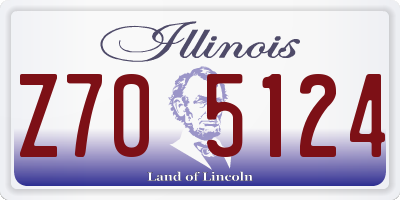 IL license plate Z705124