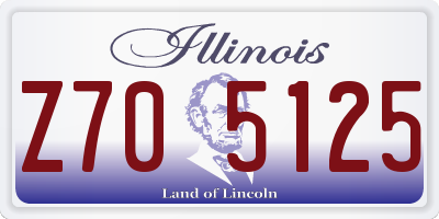 IL license plate Z705125