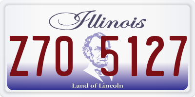 IL license plate Z705127