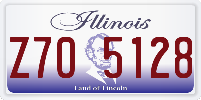 IL license plate Z705128