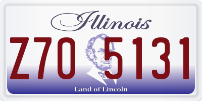 IL license plate Z705131