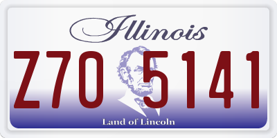 IL license plate Z705141