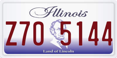 IL license plate Z705144