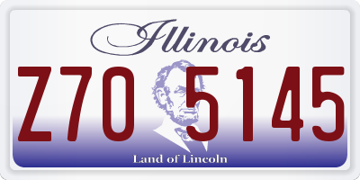 IL license plate Z705145