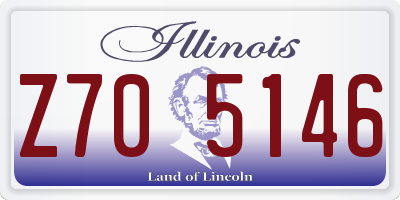 IL license plate Z705146