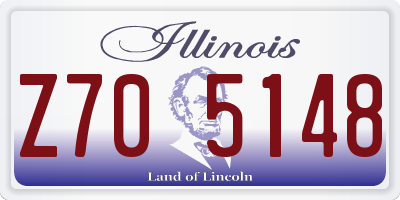 IL license plate Z705148