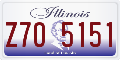 IL license plate Z705151