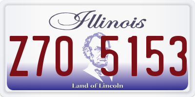 IL license plate Z705153