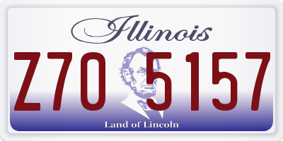 IL license plate Z705157