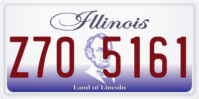 IL license plate Z705161