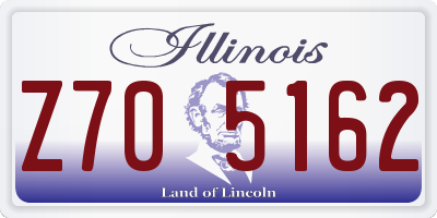 IL license plate Z705162