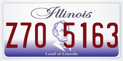 IL license plate Z705163