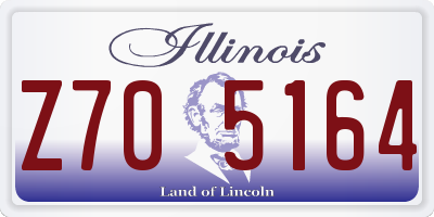 IL license plate Z705164