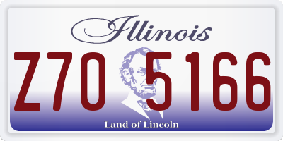 IL license plate Z705166