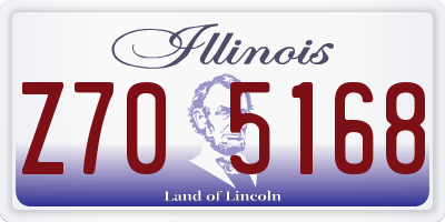 IL license plate Z705168