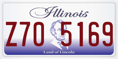 IL license plate Z705169