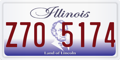 IL license plate Z705174