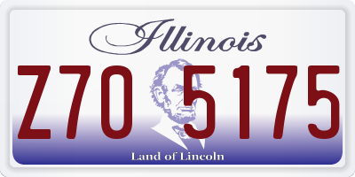 IL license plate Z705175