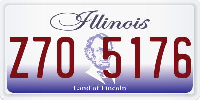 IL license plate Z705176