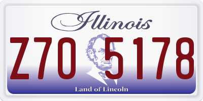 IL license plate Z705178