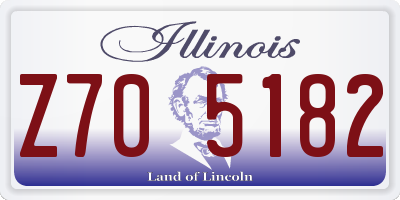 IL license plate Z705182