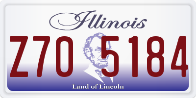 IL license plate Z705184