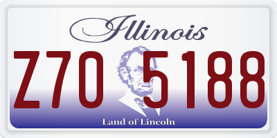 IL license plate Z705188