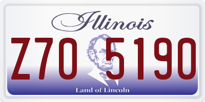 IL license plate Z705190