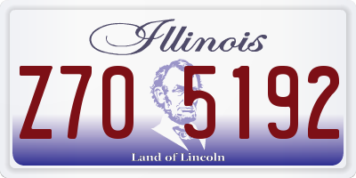 IL license plate Z705192