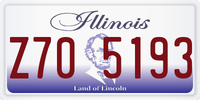 IL license plate Z705193
