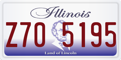IL license plate Z705195