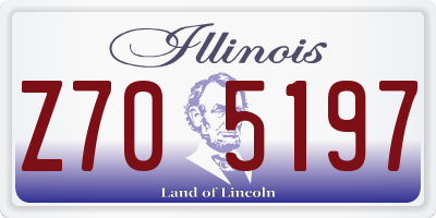 IL license plate Z705197