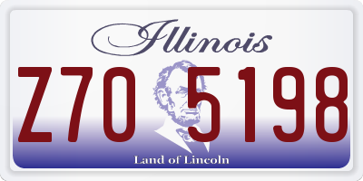 IL license plate Z705198