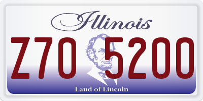 IL license plate Z705200