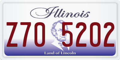 IL license plate Z705202