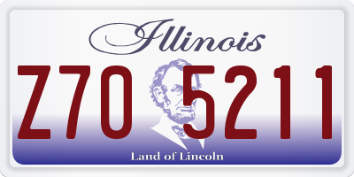 IL license plate Z705211