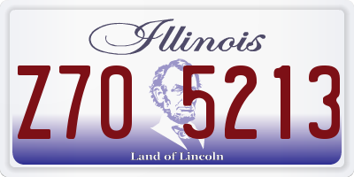 IL license plate Z705213