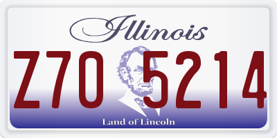 IL license plate Z705214