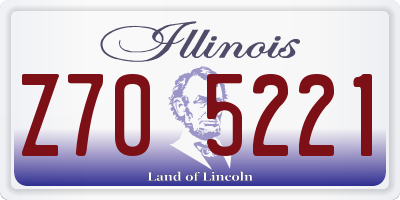 IL license plate Z705221