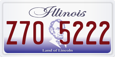 IL license plate Z705222