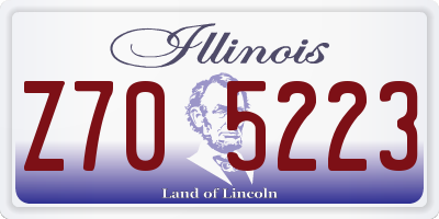 IL license plate Z705223