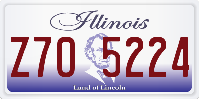 IL license plate Z705224