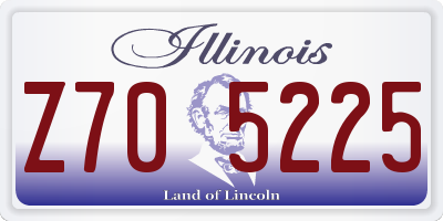 IL license plate Z705225