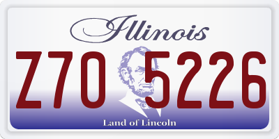 IL license plate Z705226