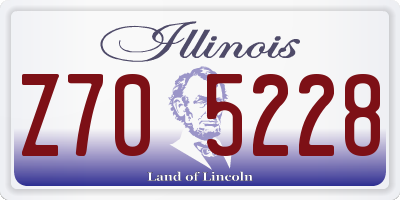 IL license plate Z705228