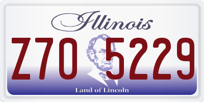 IL license plate Z705229