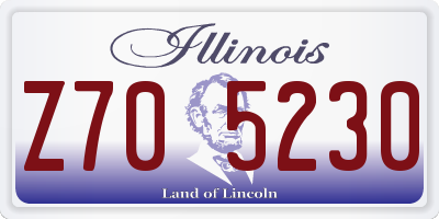 IL license plate Z705230