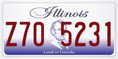 IL license plate Z705231