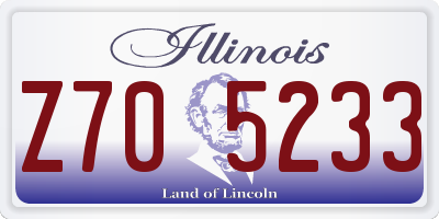 IL license plate Z705233