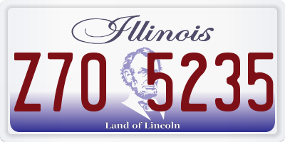 IL license plate Z705235